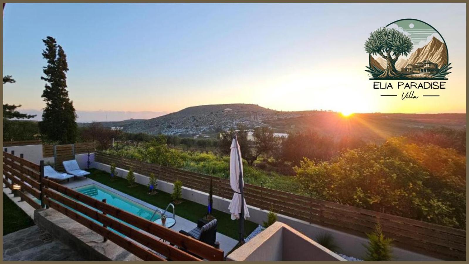 Elia Paradise Villa With Private Pool Heraklion  ภายนอก รูปภาพ